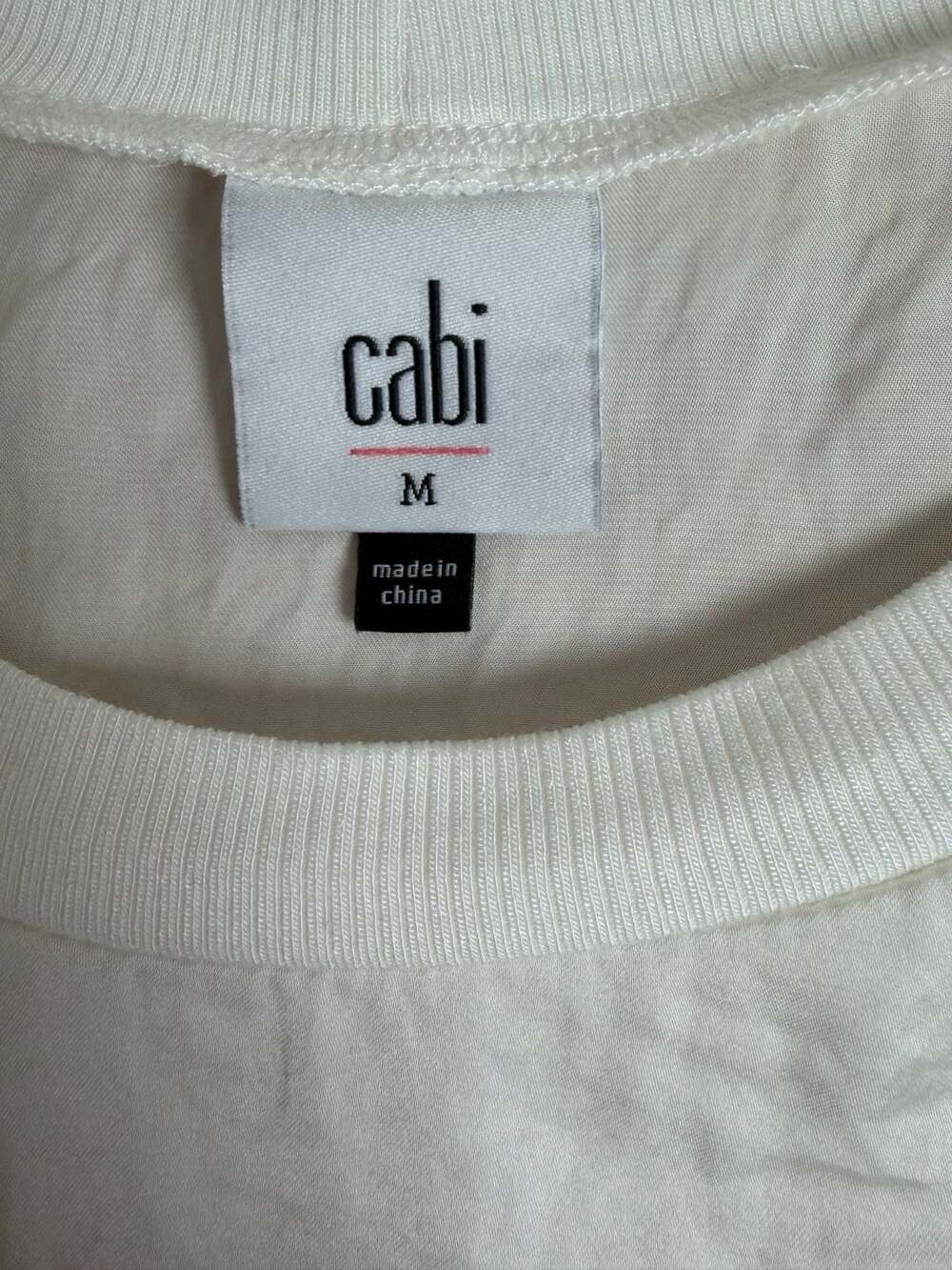 cabi White Sleeveless Crew Neck Blouse Top Size M - Picture 5 of 5